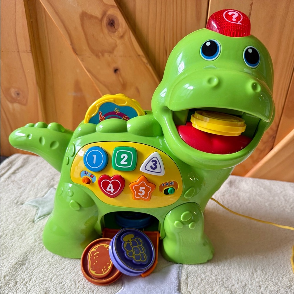 VTech Baby Feed Me Dino Musical Baby Toy with Numbers Counting Music & Shapes - Picture 10 of 10